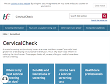 Tablet Screenshot of cervicalcheck.ie